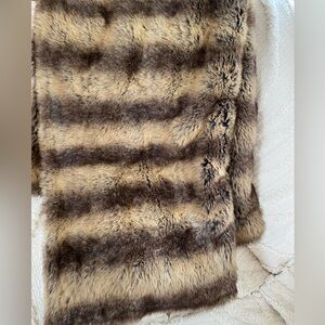 Faux Fur Stripped 65 in by 61 in